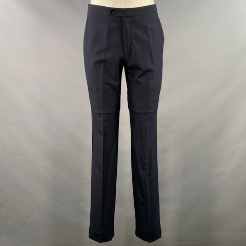 INDOCHINO Size 38 Navy Black Contrast Trim Wool Cashmere Tuxedo
