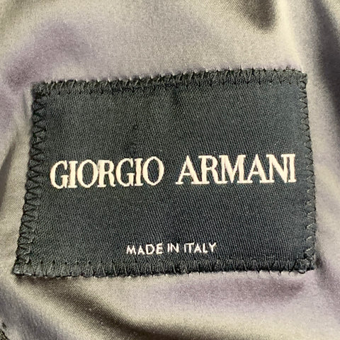 GIORGIO ARMANI Veste croisée à revers pointus en mélange de viscose grise Taille 38