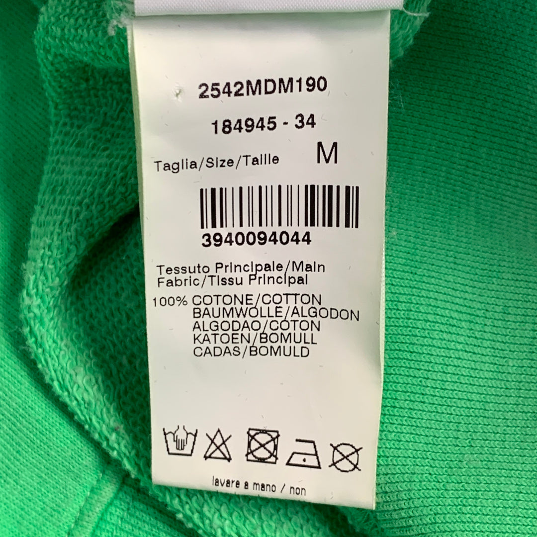 MSGM Size M Alessandro Green Graphic Cotton Crew Neck Sweatshirt