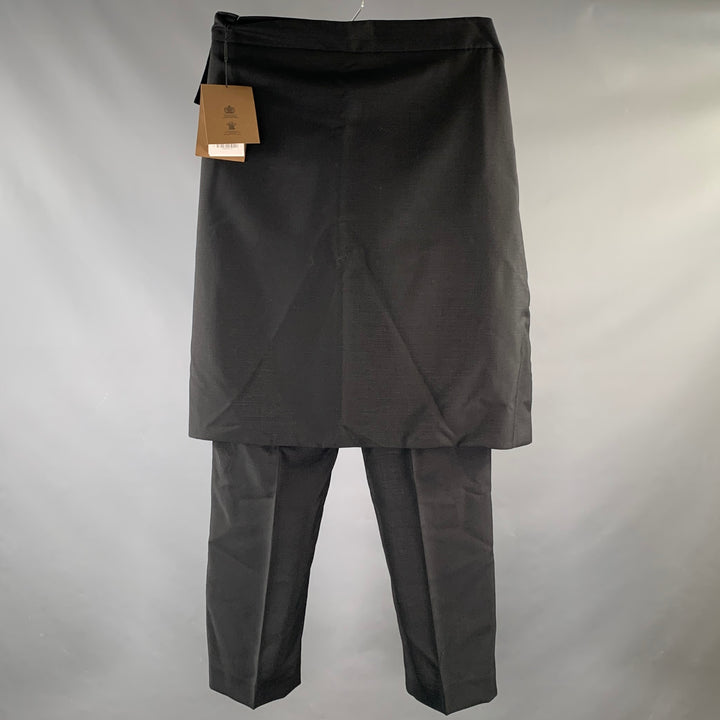 BURBERRY Size 32 Black Mohair / Wool Zip Fly Dress Pants