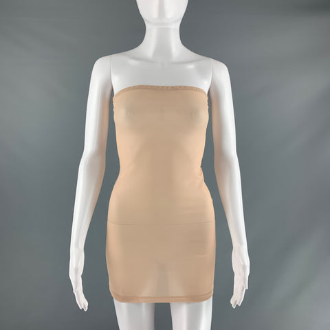 MUGLER Size 2 Orange Yellow Polyamide Blend Ombre Body-Con Mini Cocktail Dress