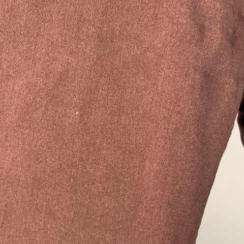 Pantalon décontracté PAIGE taille 32 Federal marron en rayonne et coton, coupe droite et ajustée, braguette zippée