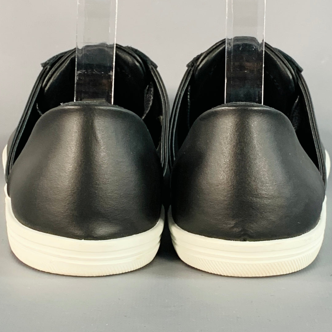 FREDA SALVADOR Size 9 Black Leather D'Orsay Sneakers