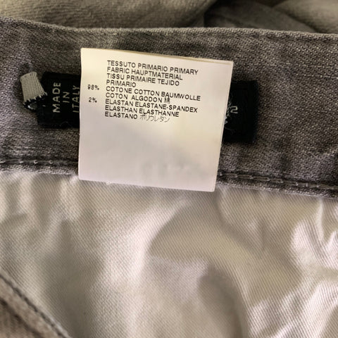DSQUARED2 Size 32 Grey Distressed Cotton Blend Button Fly Jeans