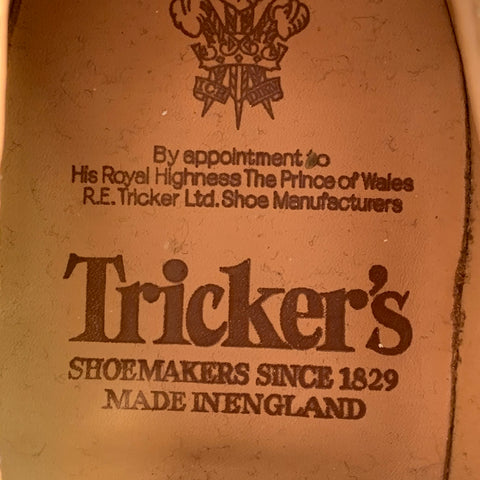 TRICKER'S Size 8 Robert Burgundy Bookbinder Leather Derby Lace-Up Shoes