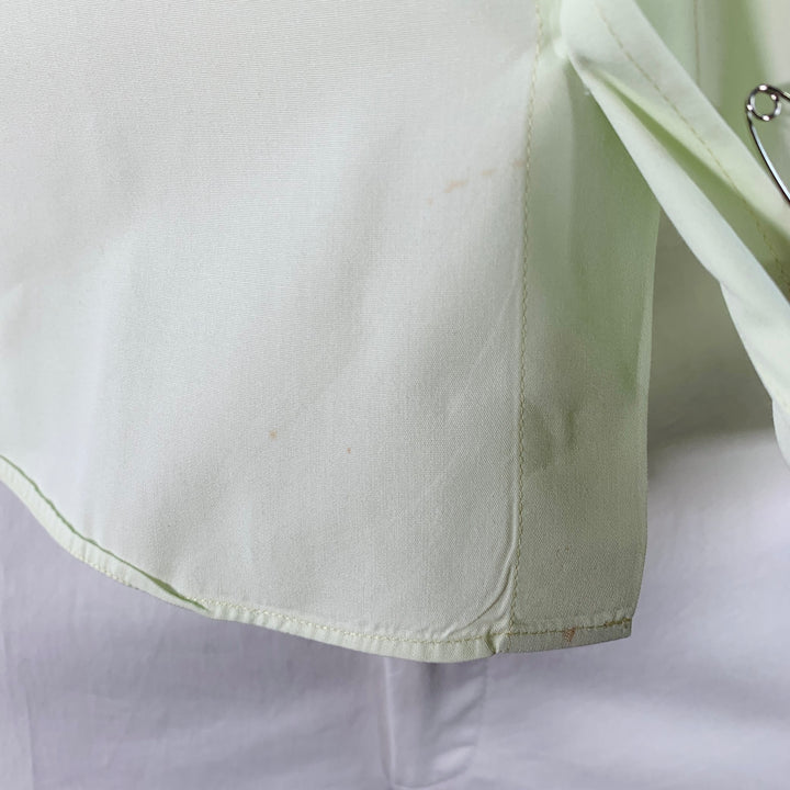 DRIES VAN NOTEN Size 42 Green Lime Cotton One Pocket Long Sleeve Shirt