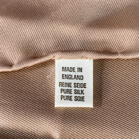 TURNBULL & ASSER Beige Signature Silk Pocket Square