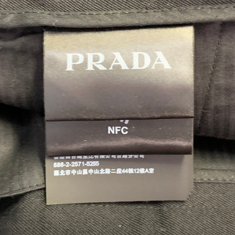 PRADA Size 36 Black Virgin Wool Flat Front Zip Fly Dress Pants