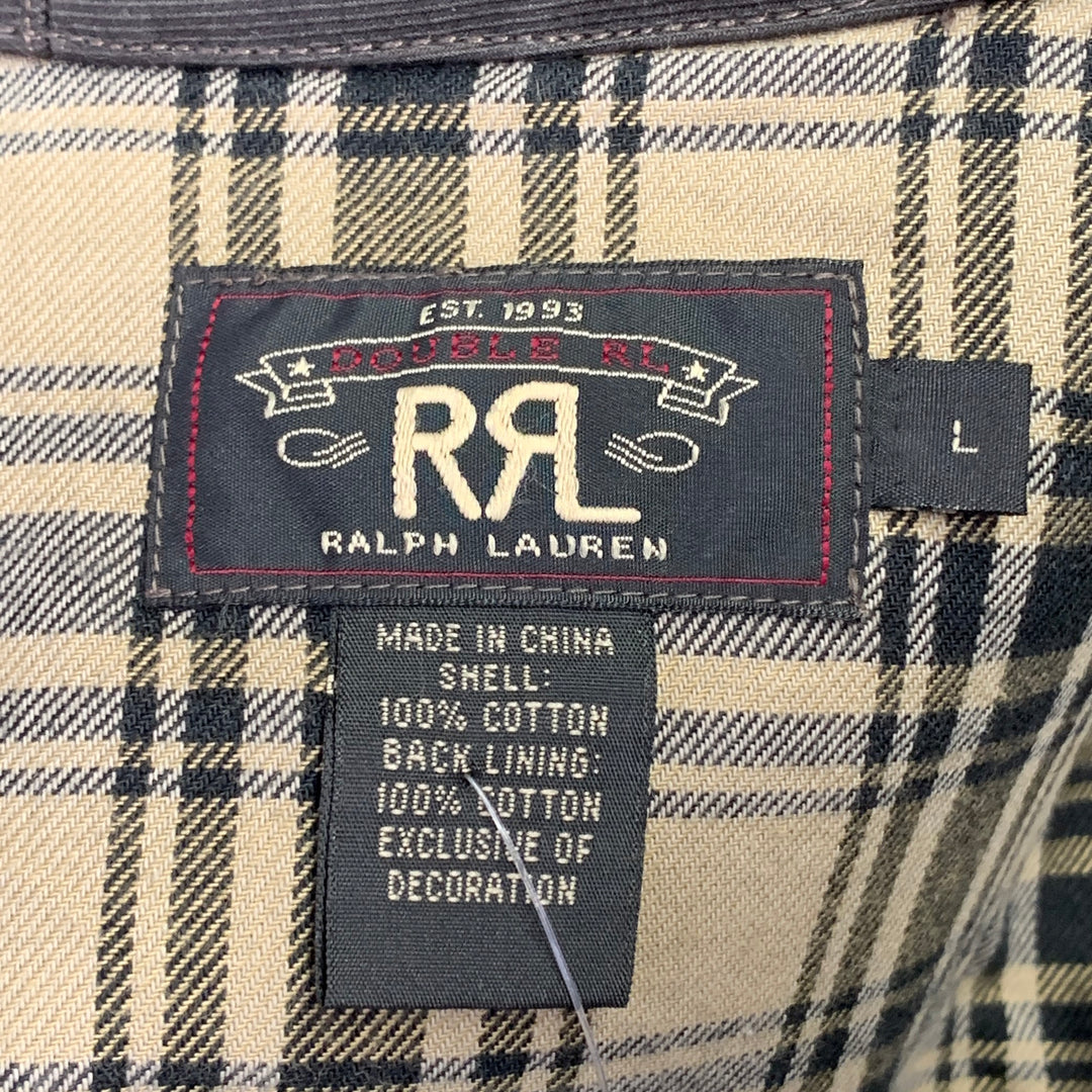 RRL by RALPH LAUREN Size L Sanders Brown Cotton Twill Belted Jacket