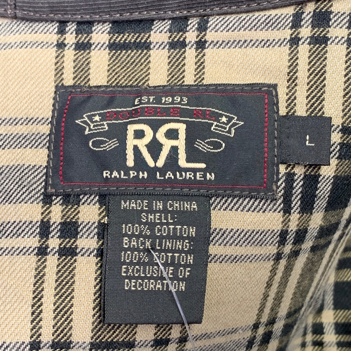 RRL by RALPH LAUREN Size L Sanders Brown Cotton Twill Belted Jacket