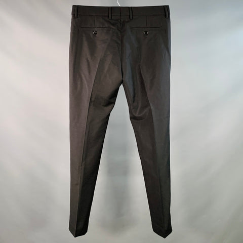 AMI by ALEXANDRE MATTIUSSI Size 34 Black Mohair Virgin Wool Dress Pants