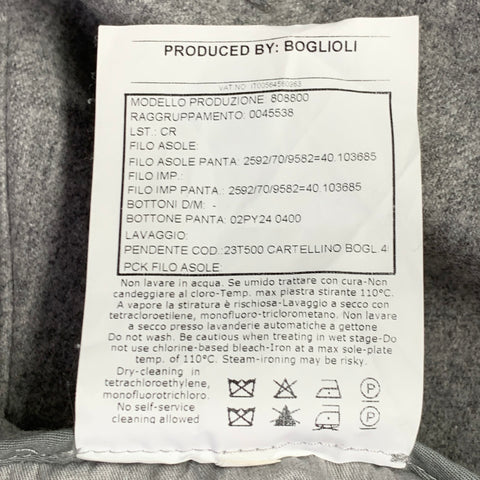 BOGLIOLI Size 34 Grey Heather Virgin Wool Cargo Casual Pants