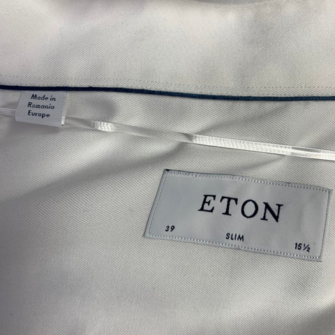 ETON Size M White Cotton Long Sleeve Shirt