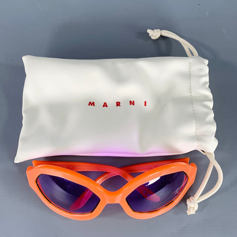 MARNI Cumulus Cloud Orange Acetate Sunglasses
