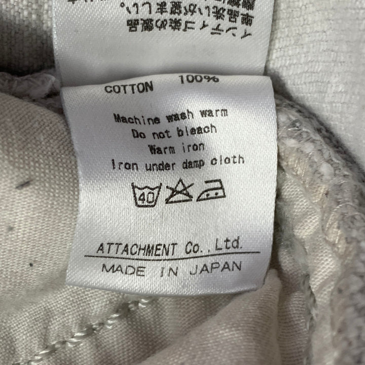 ATTACHMENT Size M Grey Wash Cotton Twill Low Rise Button Fly Jeans