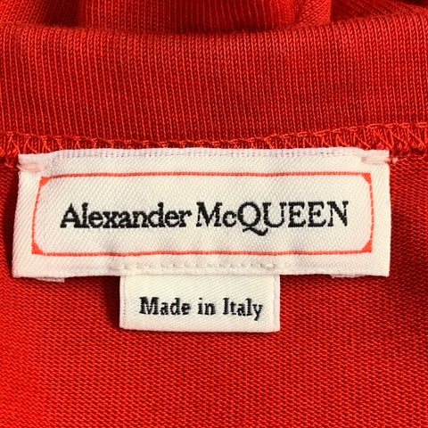 ALEXANDER MCQUEEN Size XS Red Grey Skull Crew Neck T-shirt