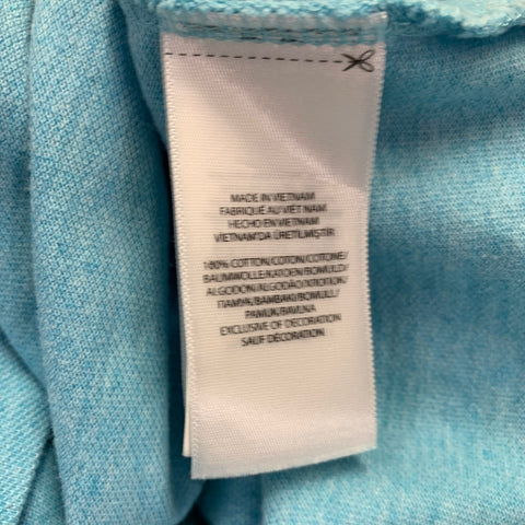 POLO by RALPH LAUREN Size XL Blue Heather Cotton Half Placket Polo