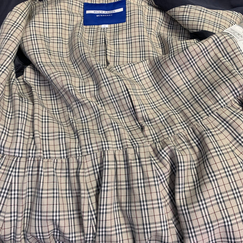 BURBERRY Size 2 Navy Cotton Blend Belted Trench Coat