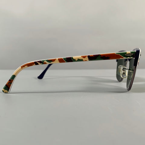 RAY-BAN -Clubmaster Classic- Multi Color Camouflage Metal Sunglasses