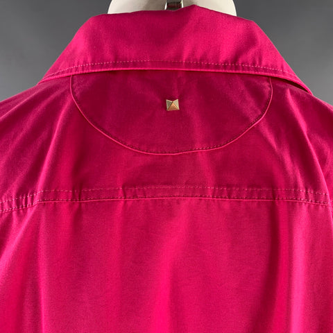 VALENTINO Size S Pink Cotton Hidden Placket Jumpsuit