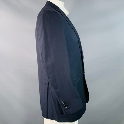 BRIONI Size 44 Regular Navy Wool Twill Notch Lapel Sport Coat