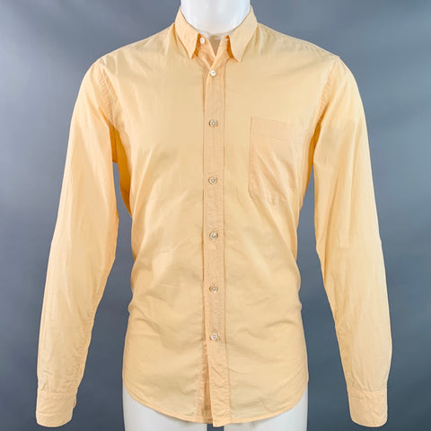 OUR LEGACY Size M Light Orange Cotton One Pocket Long Sleeve Shirt