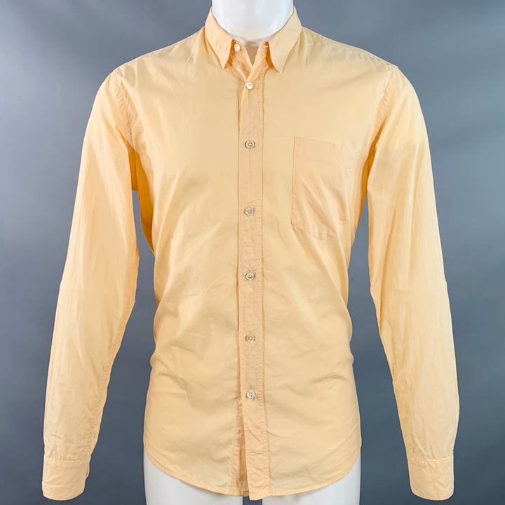 OUR LEGACY Size M Light Orange Cotton One Pocket Long Sleeve Shirt