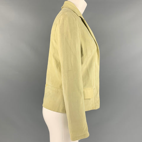 NO BRAND Size S Yellow Suede Reversible Jacket Blazer
