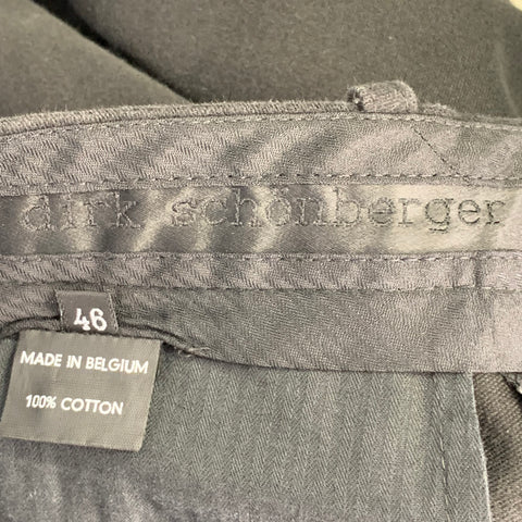 DIRK SCHONBERGER Size 30 Black Cotton Zip Pockets Tapered Casual Pants