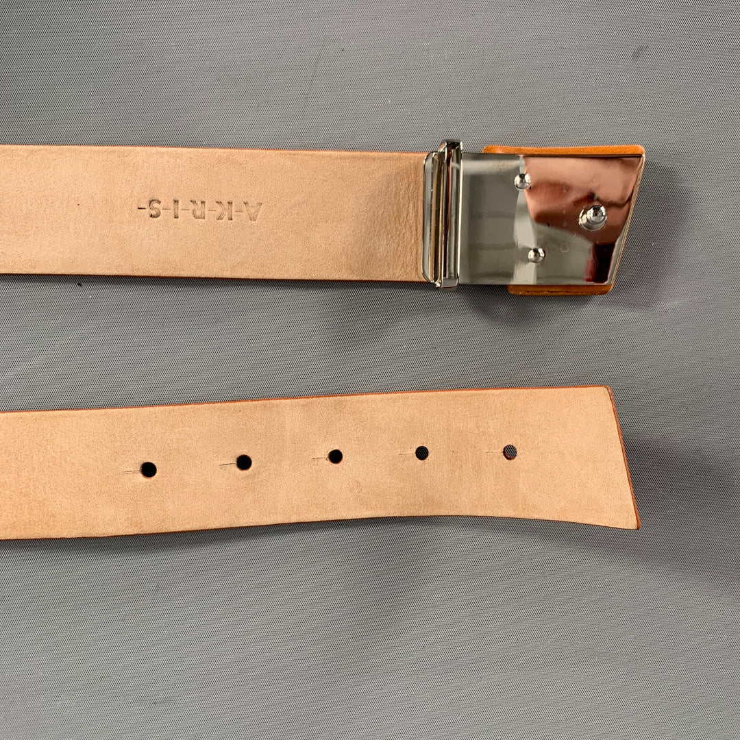 AKRIS Waist Size 36 Tan Leather Belt