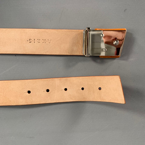 AKRIS Waist Size 36 Tan Leather Belt