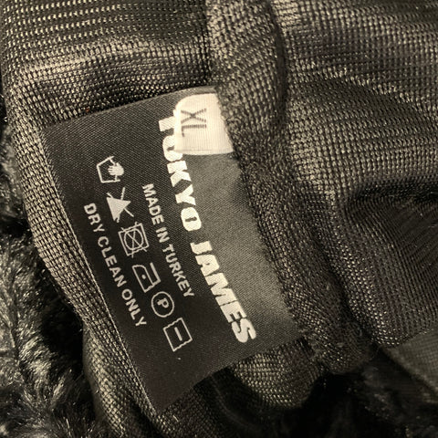 TOKYO JAMES Size XL Black Textured Hooded Jacket Outdoor