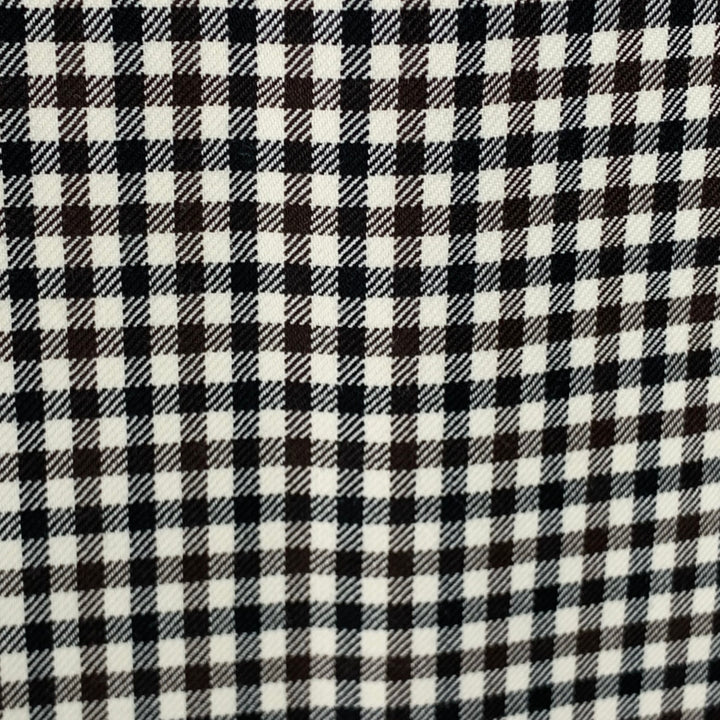 PAUL SMITH Size 40 White Black Brown Checkered Wool Sport Coat
