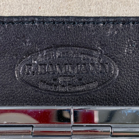 F.HAMMANN Black Silver Leather Jewelry Case Bags & Leather Goods