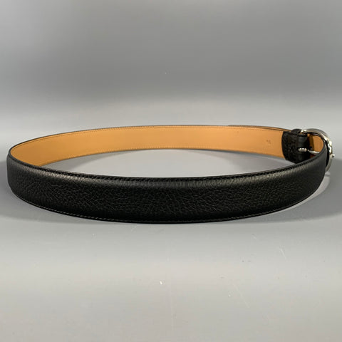 MORJAS Size 33 Black Pebble Grain Leather Belt