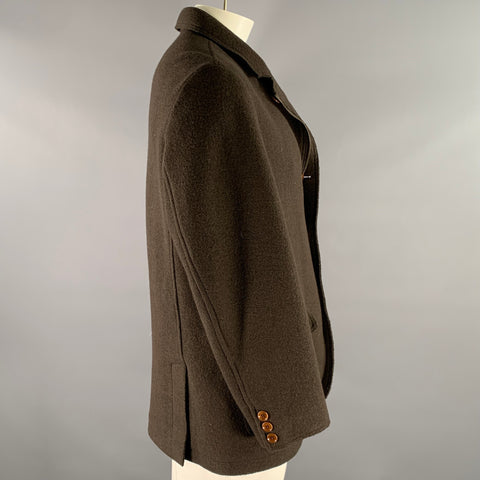 LODENFREY Size XXL Brown Wool Field Jacket