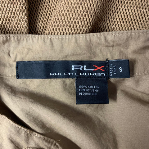 RALPH LAUREN Size S Khaki Brown Cotton Mesh Shirt
