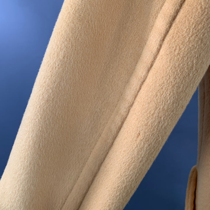 PRADA Size 2 Yellow Virgin Wool Angora Cashgora Single Breasted Coat