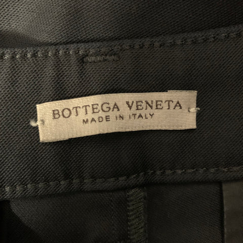 BOTTEGA VENETA Size 36 Black Solid Cotton Blend Straight Casual Pants