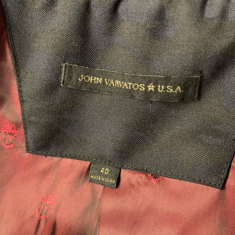 JOHN VARVATOS Chest Size 40 Size M Navy Black Camo Jacket