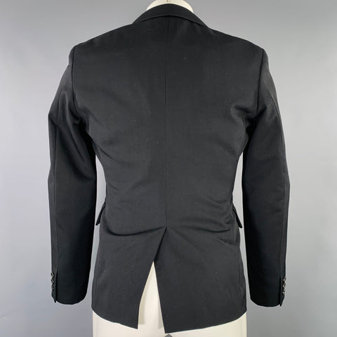 COMME des GARCONS Size XS Black Wool Single Breasted Sport Coat
