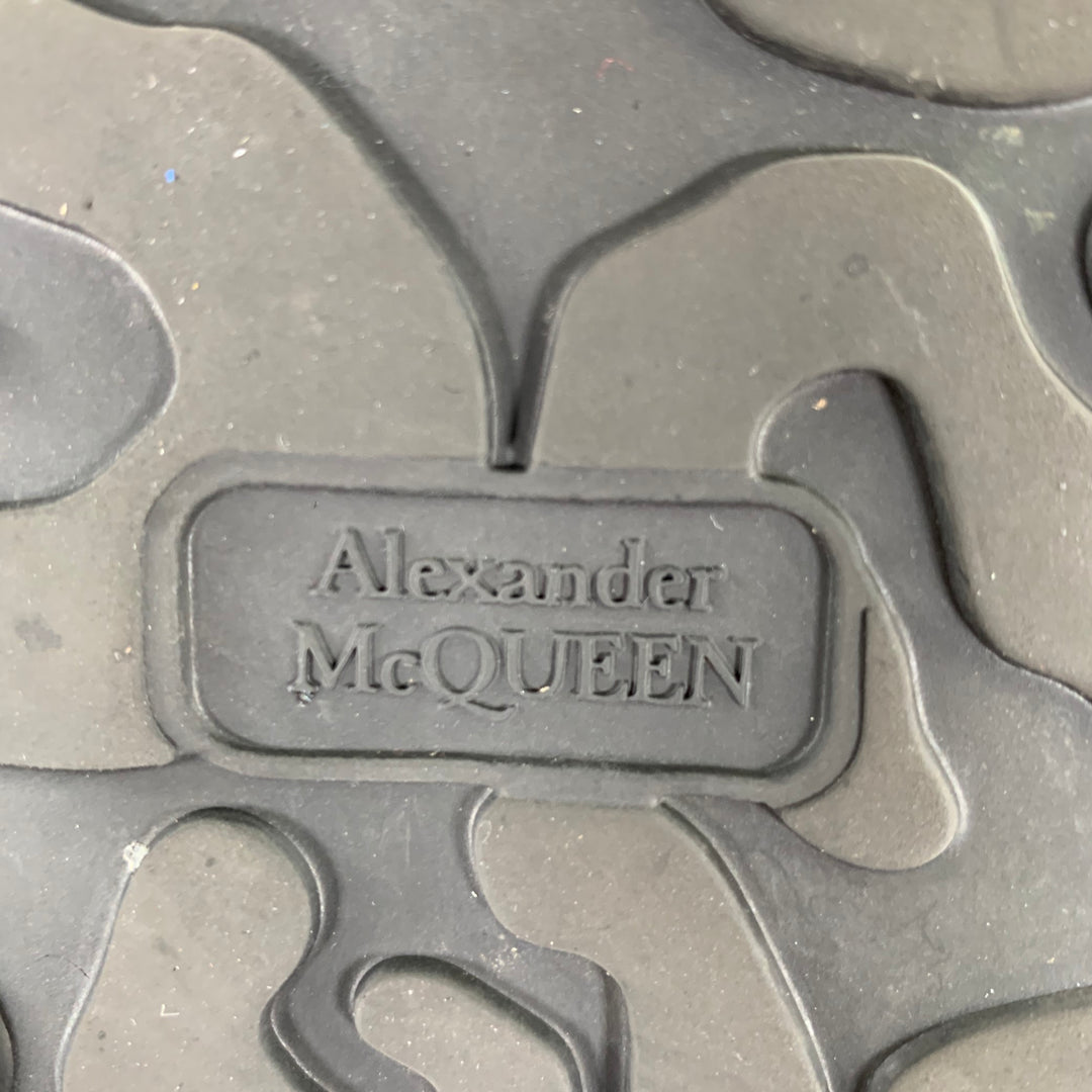 ALEXANDER MCQUEEN Size 10.5 Black Leather Sneakers