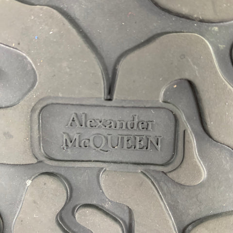 ALEXANDER MCQUEEN Size 10.5 Black Leather Sneakers