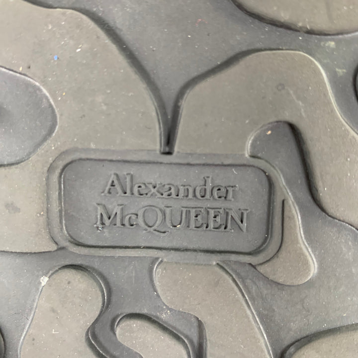 ALEXANDER MCQUEEN Size 10.5 Black Leather Sneakers