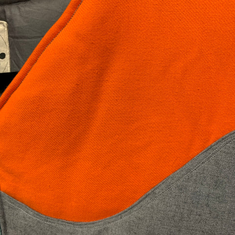 ALDENTE LISBOA Size XL Lava Heather Grey Orange Twill Blob Patches Jacket