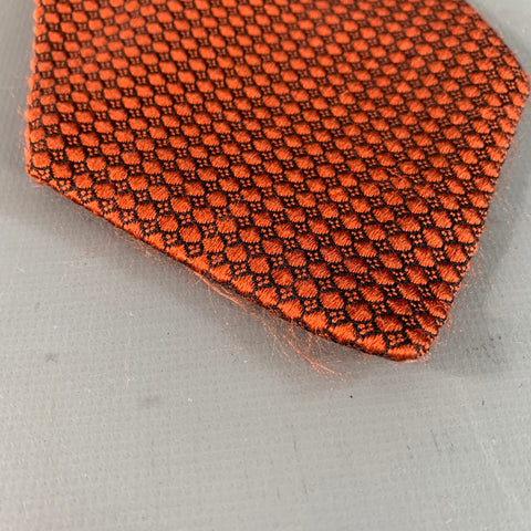 TOM FORD One Size Black Brick Checkered Silk Tie