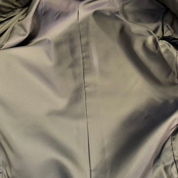 GUCCI Size 40 Black Grey Pinstripe Wool Mohair Single Breasted Suit