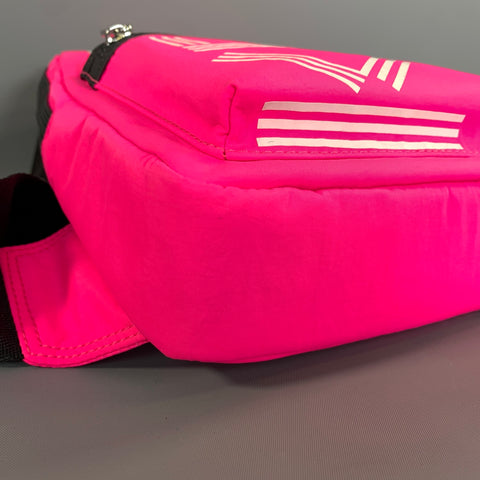 KENZO Pink Neon Logo Nylon Backpack