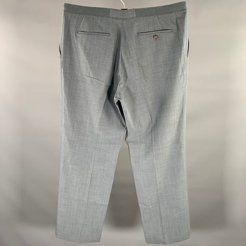 MAISON MARGIELA Size 36 Grey Heather Wool Button Fly Dress Pants