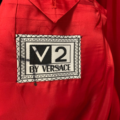 VERSACE Chest Size 38 Red Notch Lapel Sport Coat